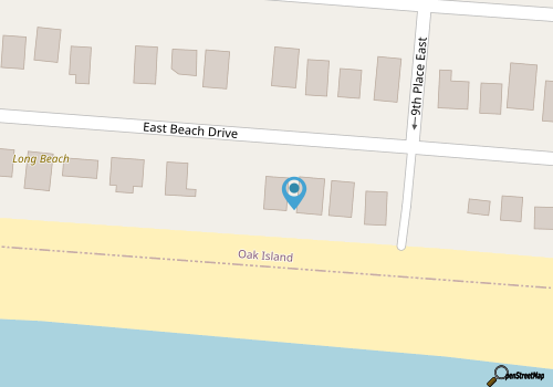 Mine, Mine, Mine - an oceanfront 3-bedroom/2-bathroom house on Oak Island, NC. map location