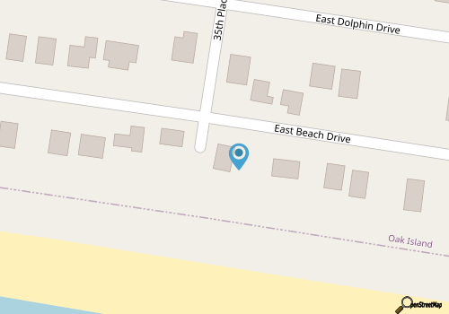 The Ocean Rose - Classic Dog Friendly Beachfront Gem with Large Sunroom and Outdoor Deck map location