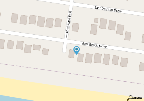 Conch'd Out / 3201 E Beach Drive - Coastal Vacation Resorts map location