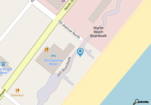 Myrtle Beach Boardwalk map location
