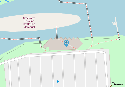 Battleship North Carolina map location