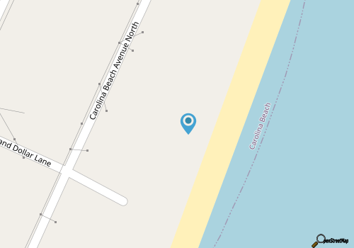 Surfside Sunrise: 2-bedroom condo with an ocean view & a pool in Carolina Beach map location