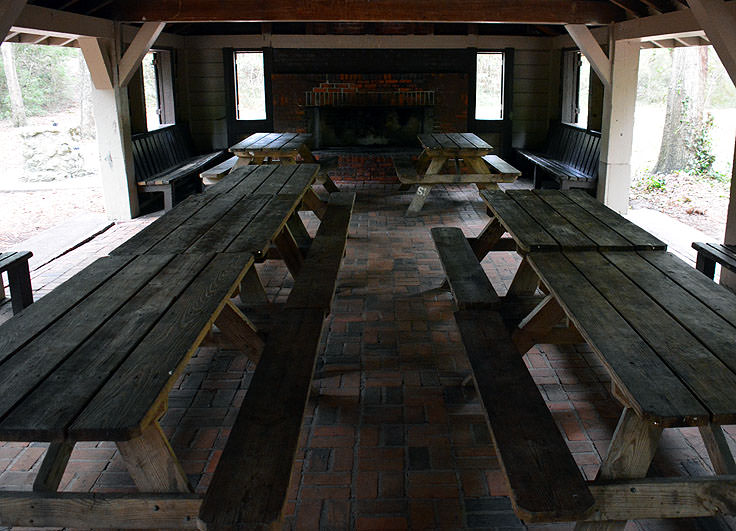 A picnic shelter at Myrtle Beach State Park