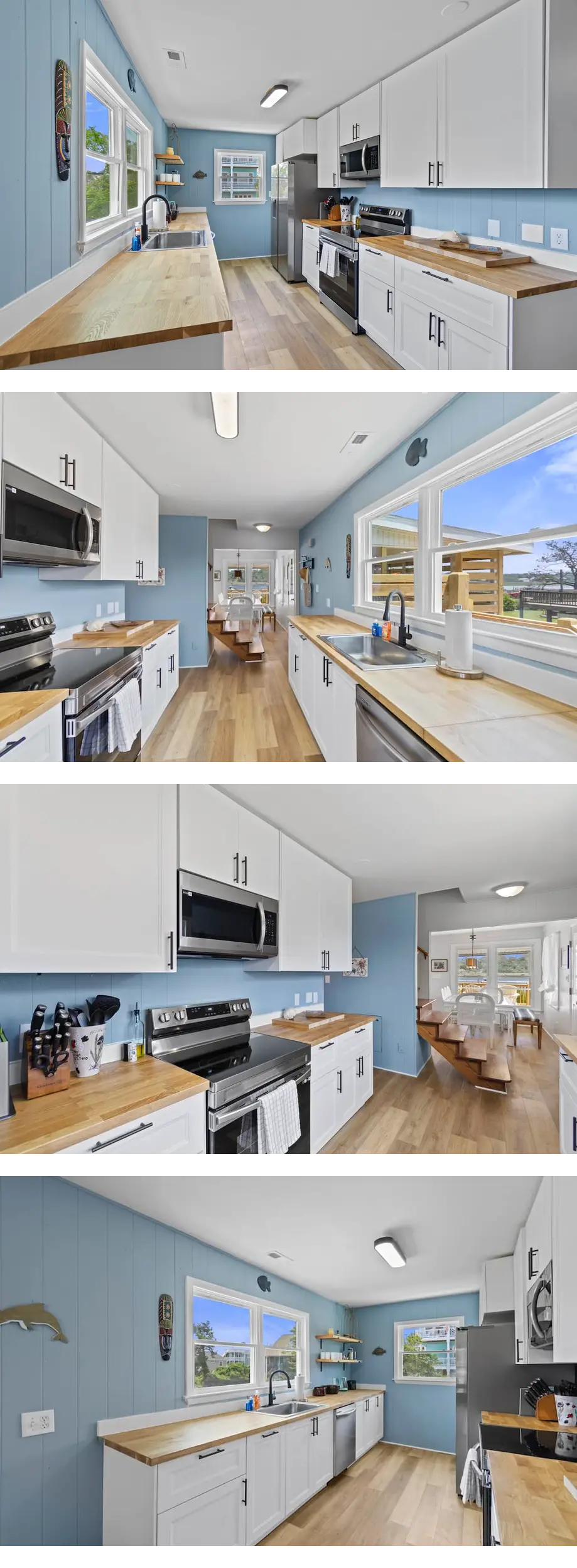 Waterfront home with wrap-around deck, t...